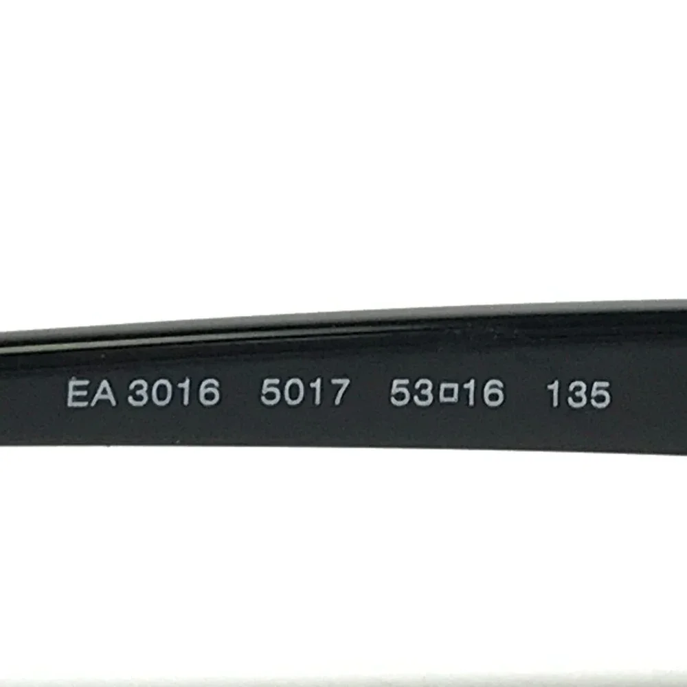 Emporio Armani Eyeglasses Frames EA3016 5017 Black Gold Rectangular 53-16-135